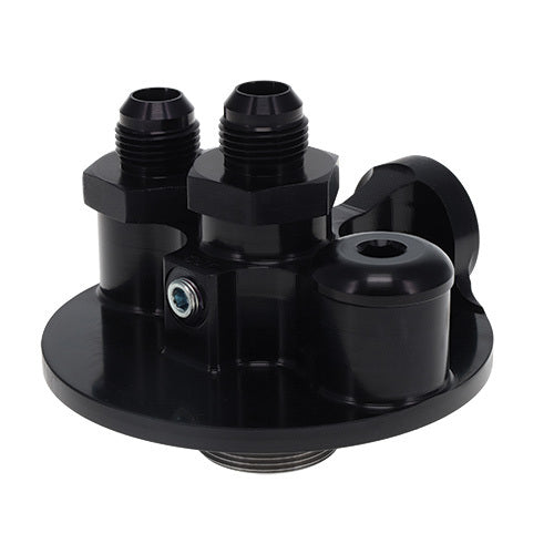 Peterson Fluid Systems Remote Filter Mount 1-1/2in -12AN Thread -10AN Fittings