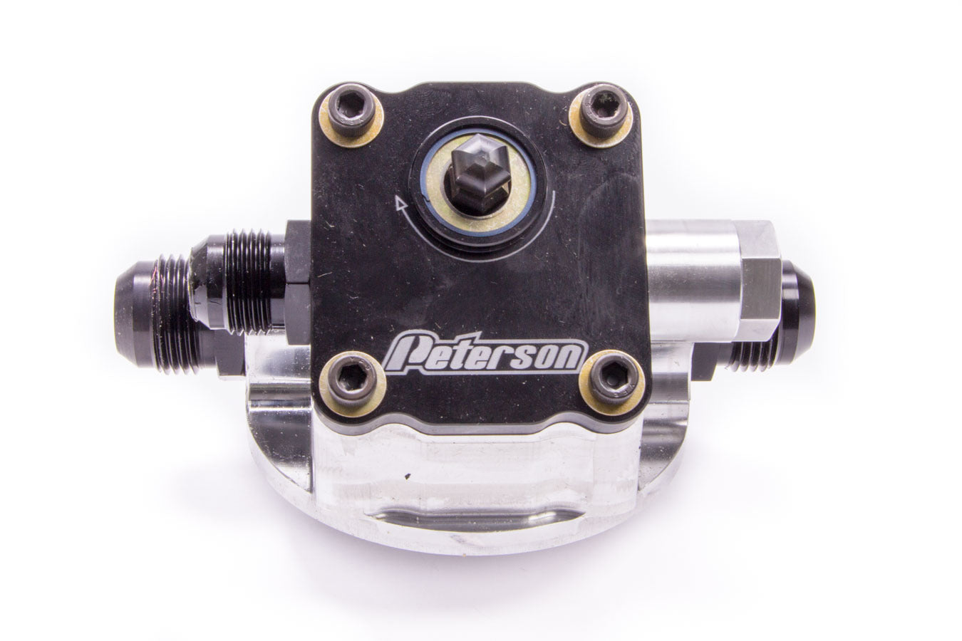 Peterson Fluid Systems Primer Filter Mount -12AN Chevrolet - Left to Right