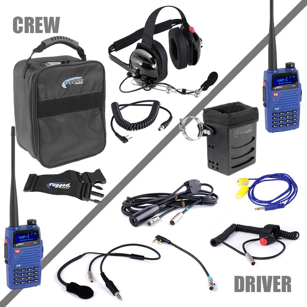 Rugged Radios IMSA Driver and Crew Chief Racing Kit w/ V3 Radios