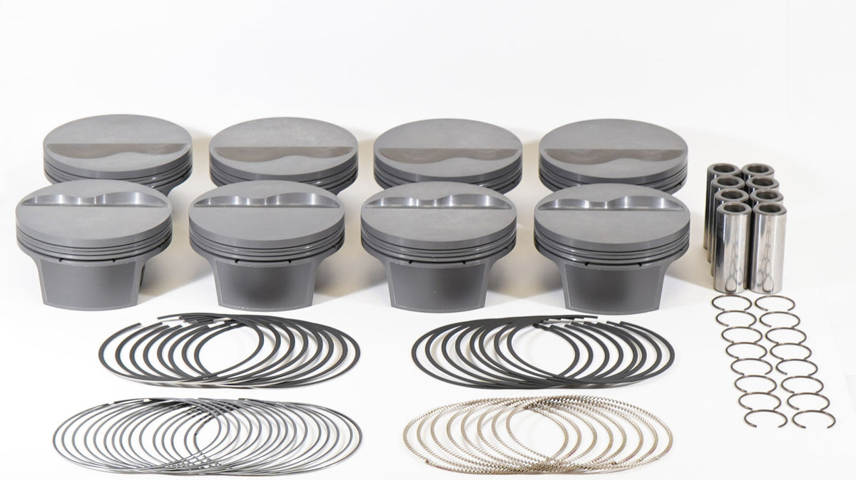 Mahle MS Piston Set Ford Small Block 332ci 4.030in Bore 3.25in Stroke -6.5cc 9.6CR - Set of 8
