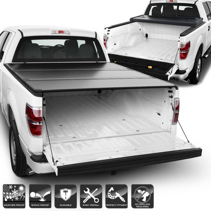 Spyder xTune 04-14 Ford F150 66in. Bed(No Flareside) Hard Tri-Fold Tonneau Black (TC-HTF-FF15004-66)