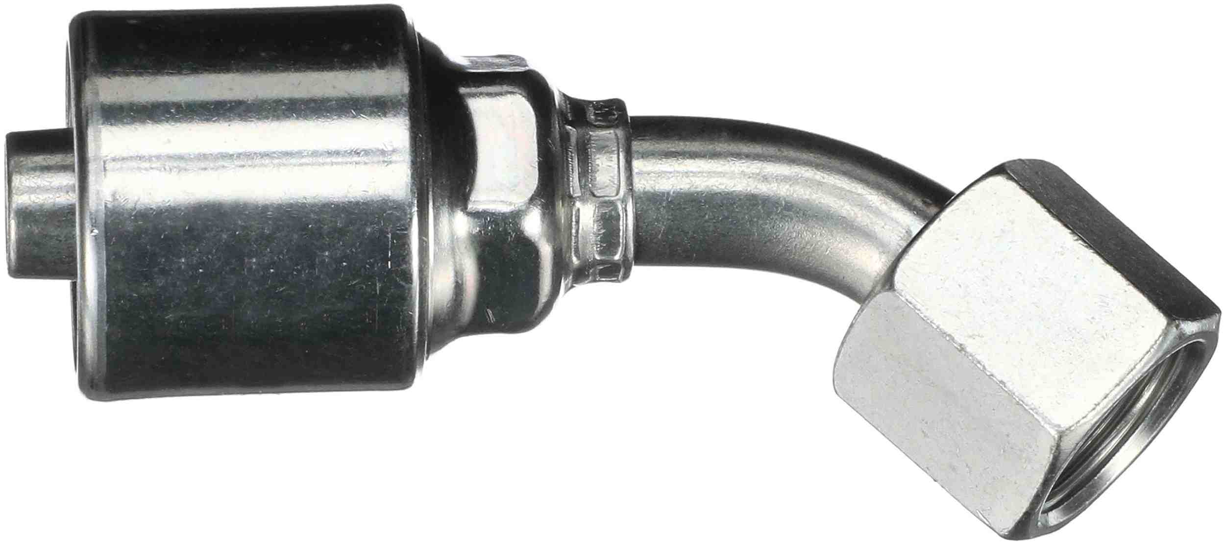Gates Female JIC 37 Flare Swivel - 45 Bent Tube (MegaCrimp)