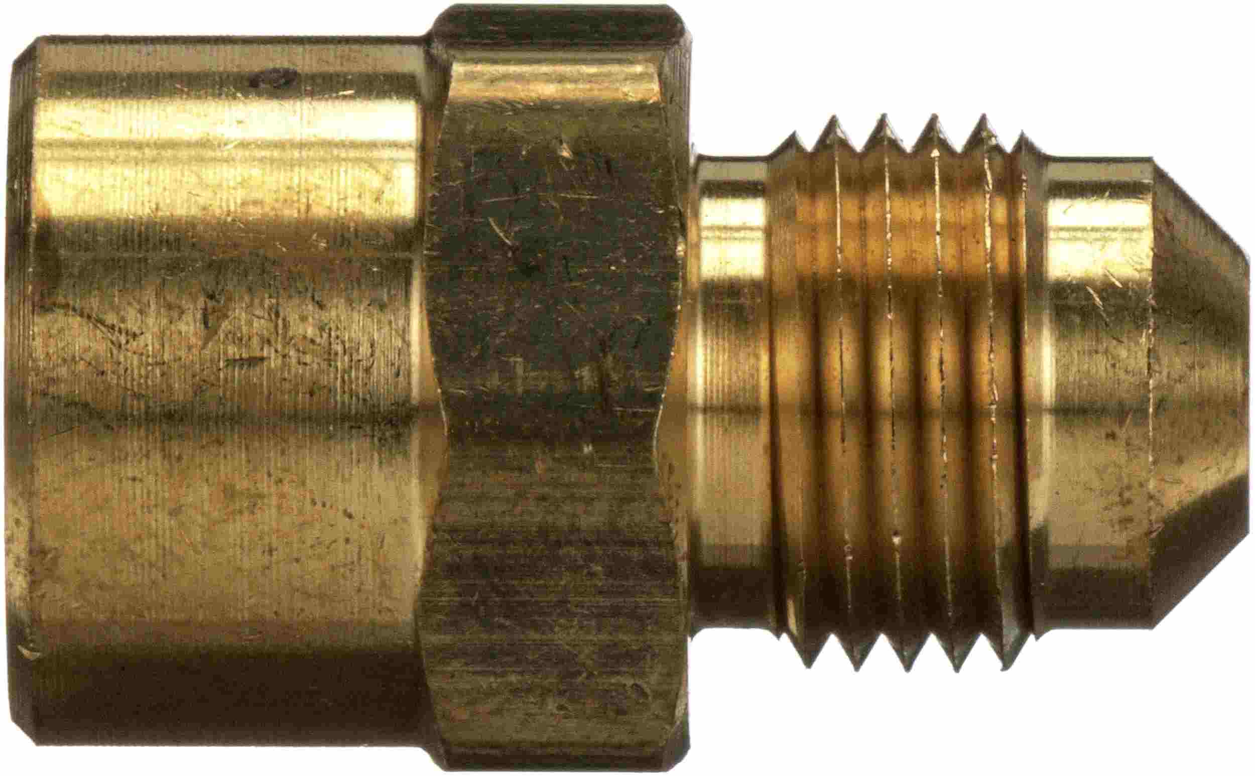 Gates Male SAE 45 Deg Flare to Female Pipe T1 Thread 5/8-18in T2 Thread 1/4-18in A1 3/8in OD