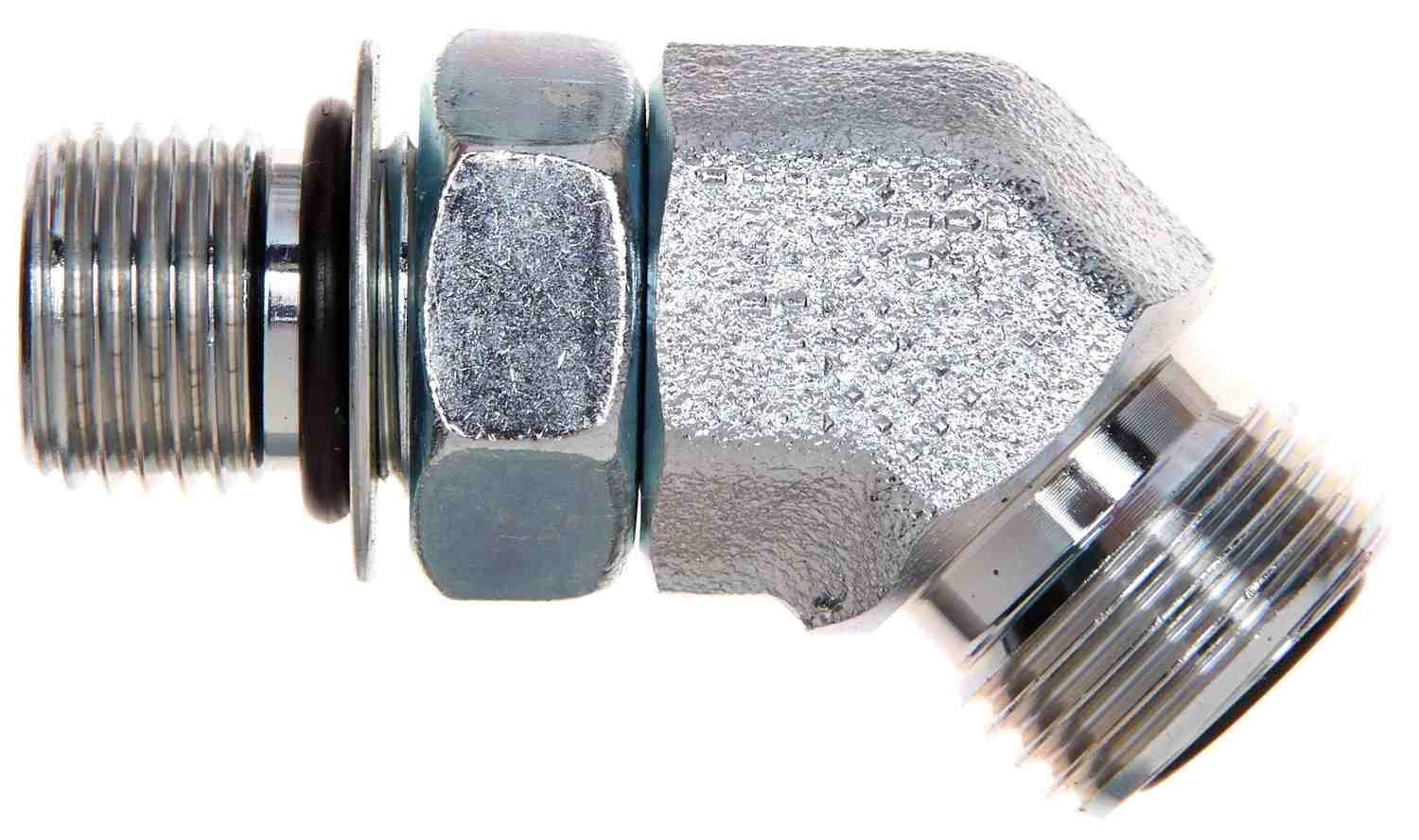 Gates Hydraulic Adapter Male Flat-Face O-Ring to Male O-Ring Boss 45 Deg