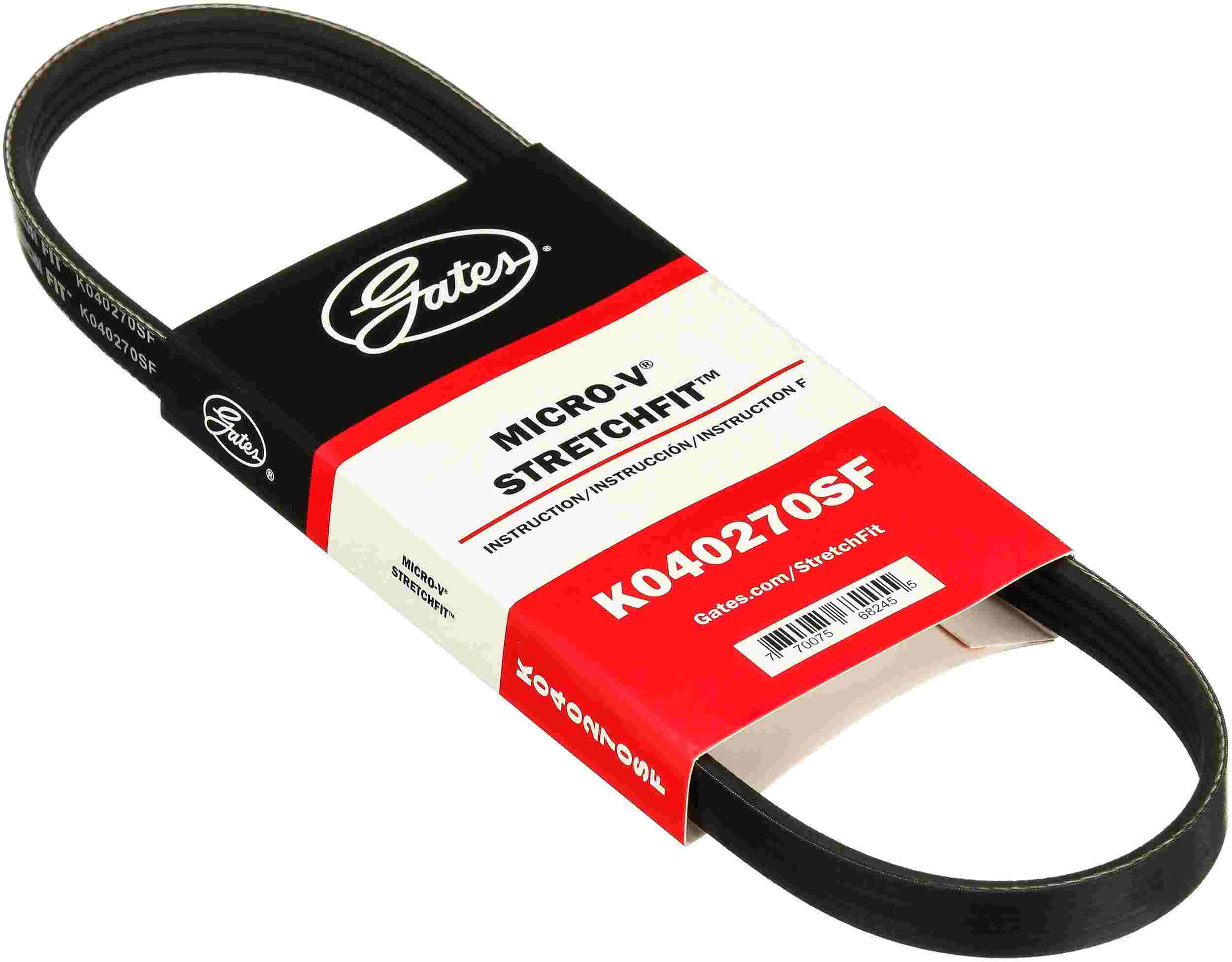 Gates 14-18 Ford Focus 4-Cyl. 2.0L A.C. Stretch Fit V-Ribbed Belt
