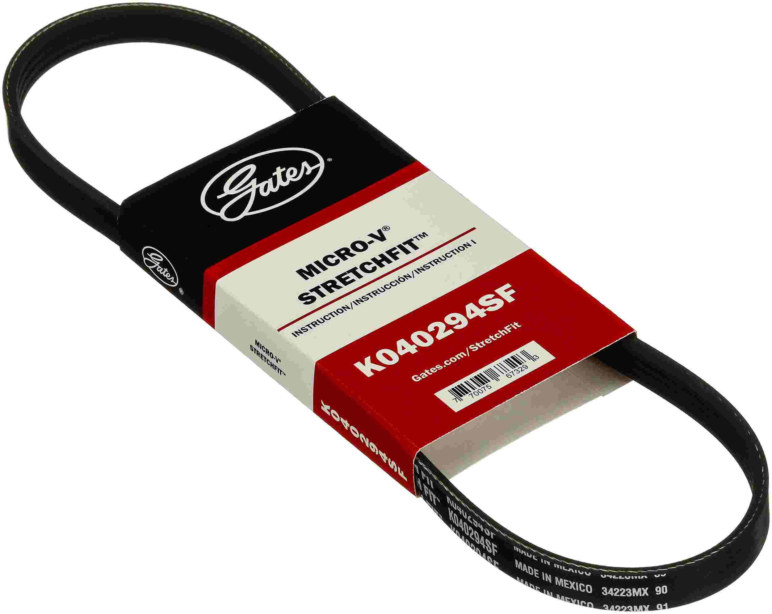 Gates 07-10 BMW X5 6-Cyl. 3.0L A.C. Stretch Fit V-Ribbed Belt
