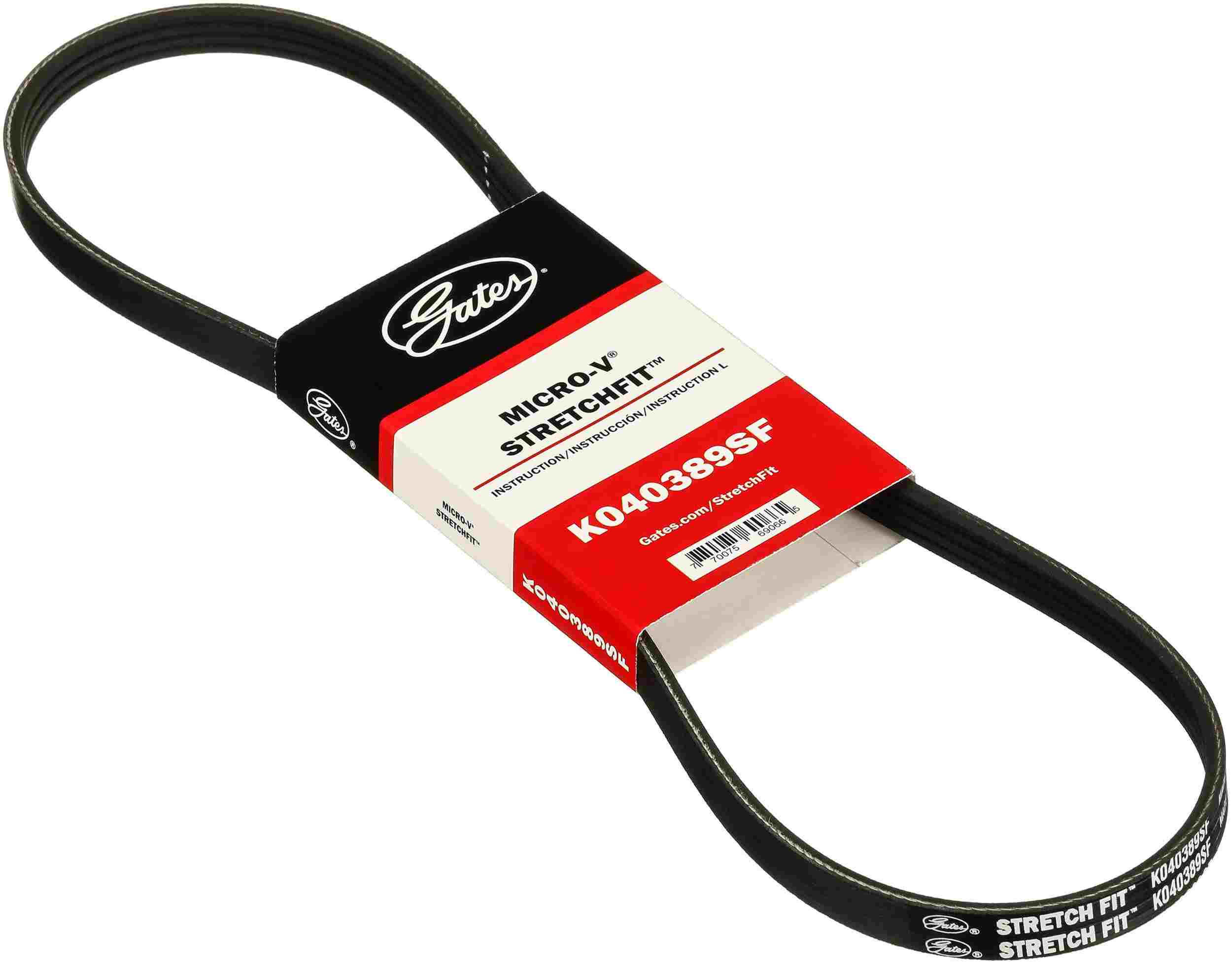 Gates 12-15 Bluebird Vision Ford V-10 6.8L LPG Air Compr. Stretch Fit V-Ribbed Belt