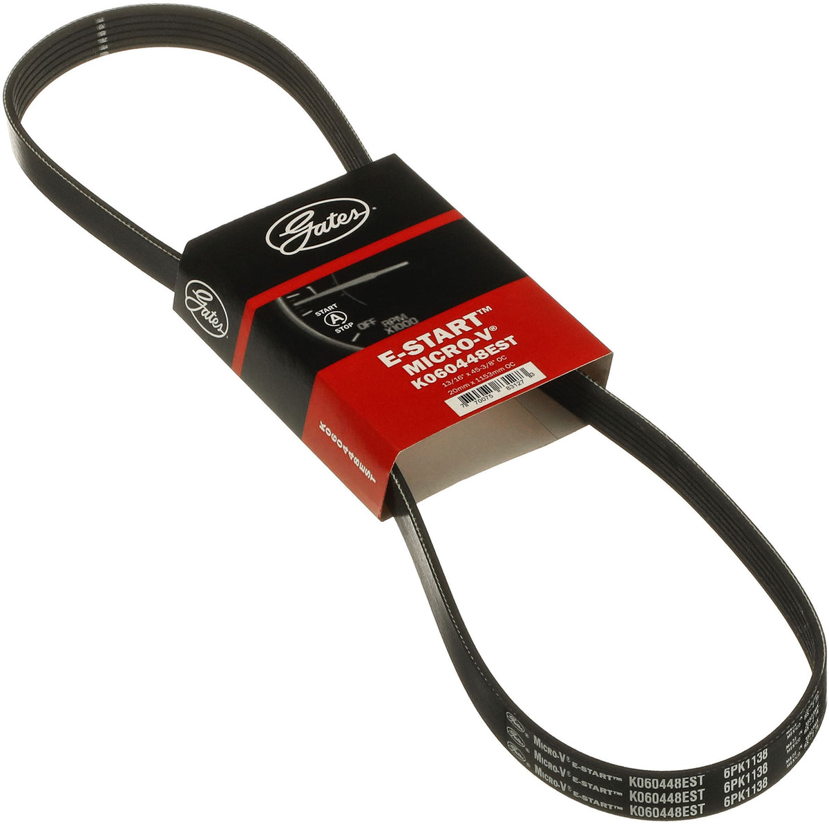 Gates 20-23 Audi Q5 4-Cyl. 2.0L Electric Assist Serpentine V-Ribbed Belt (E-Start)