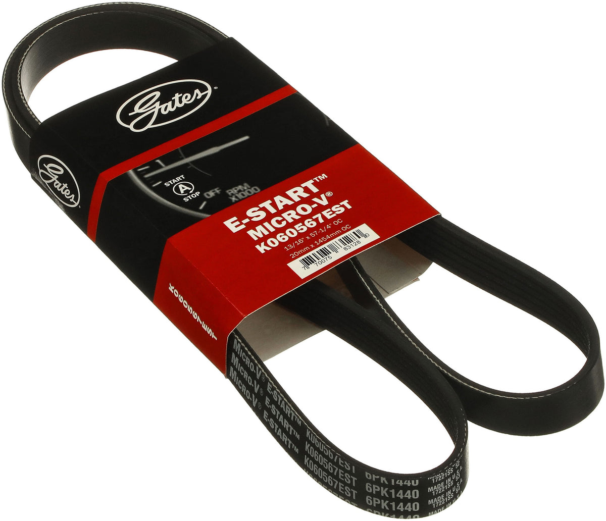 Gates 20-22 Audi A6 V-6 3.0L Electric Assist Serpentine V-Ribbed Belt (E-Start)