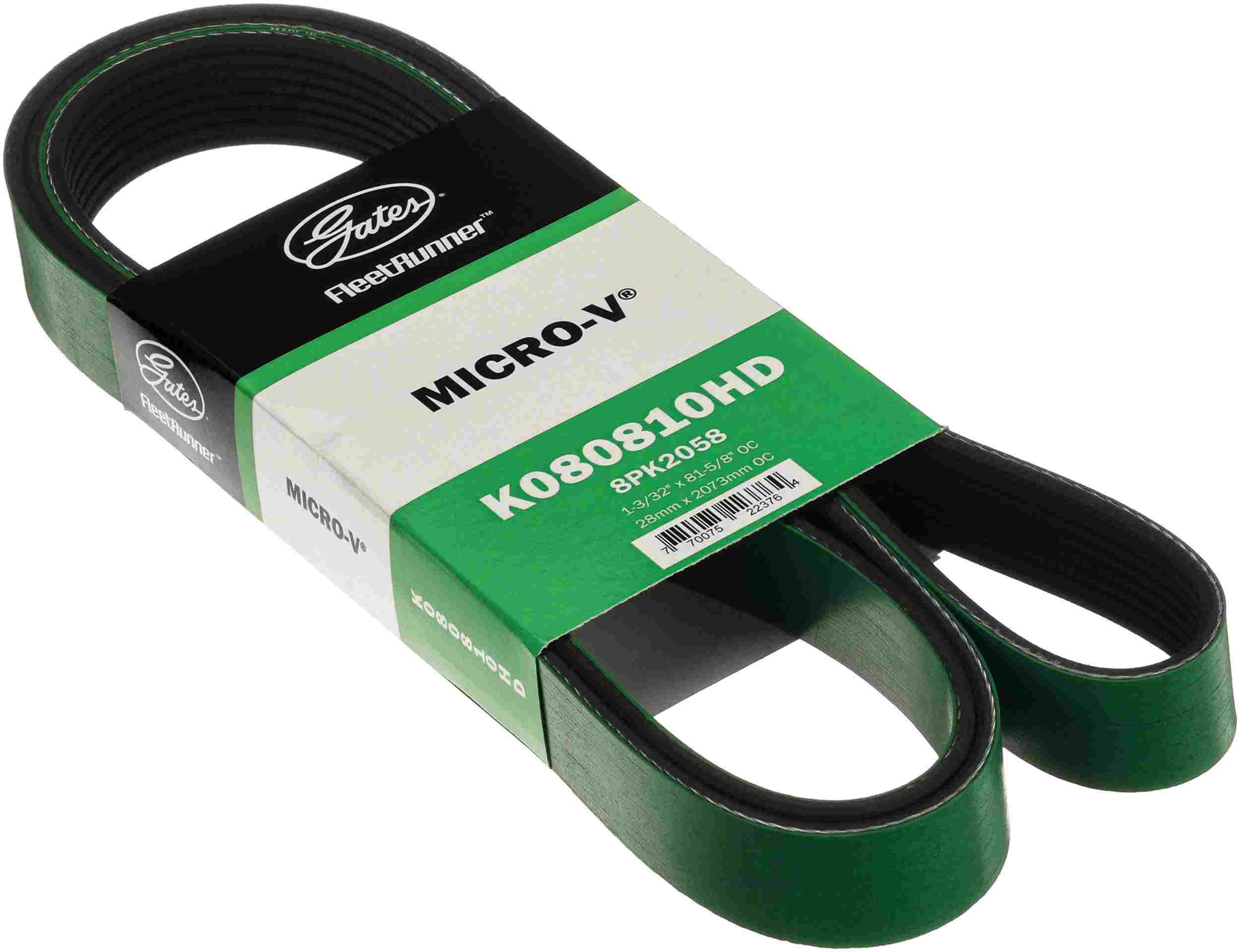 Gates FleetRunner Micro-V Belt 8 Rib 81.04in Length