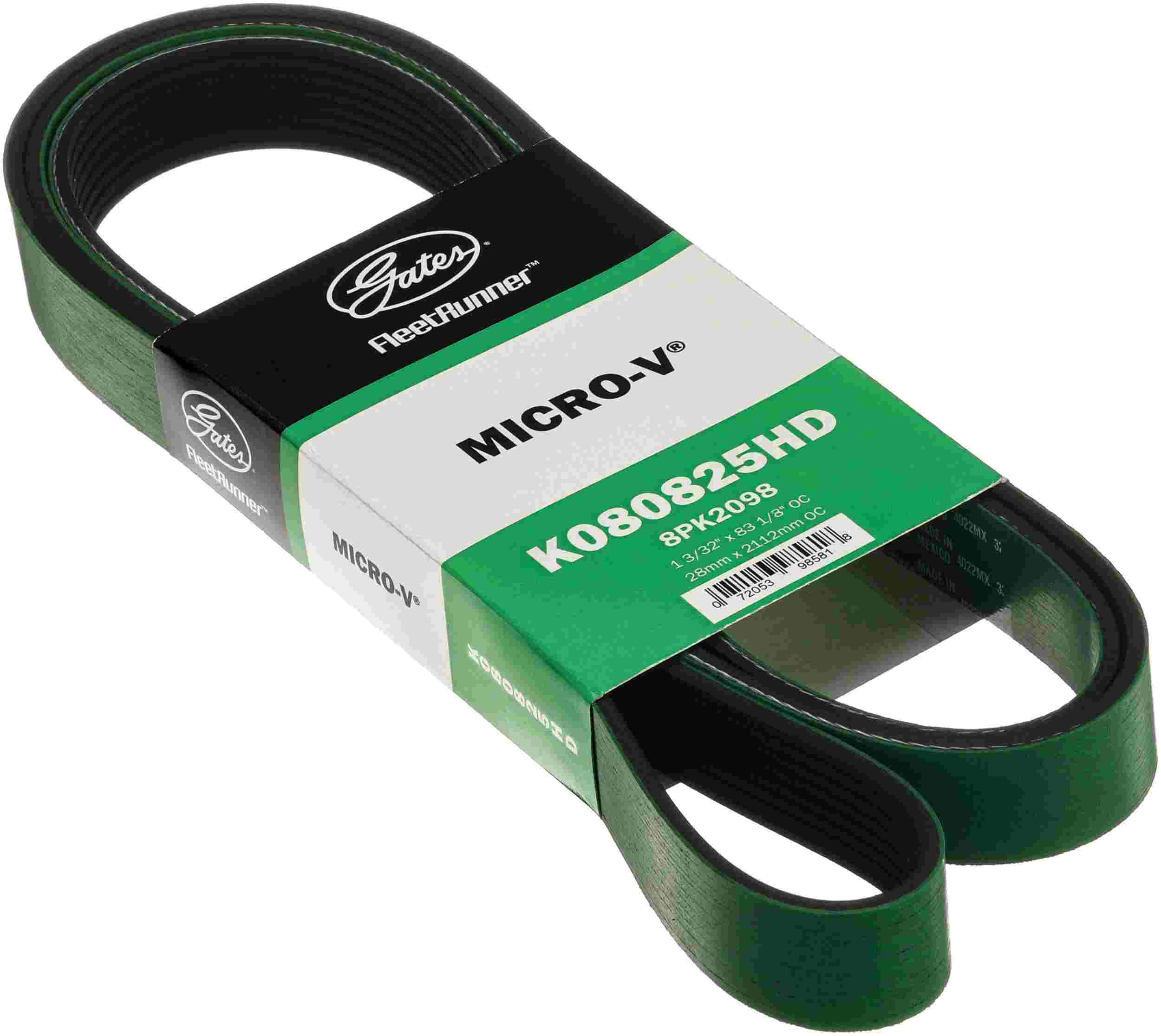 Gates Heavy Duty Mirco-V Belt 8 Rib 82.5 Length