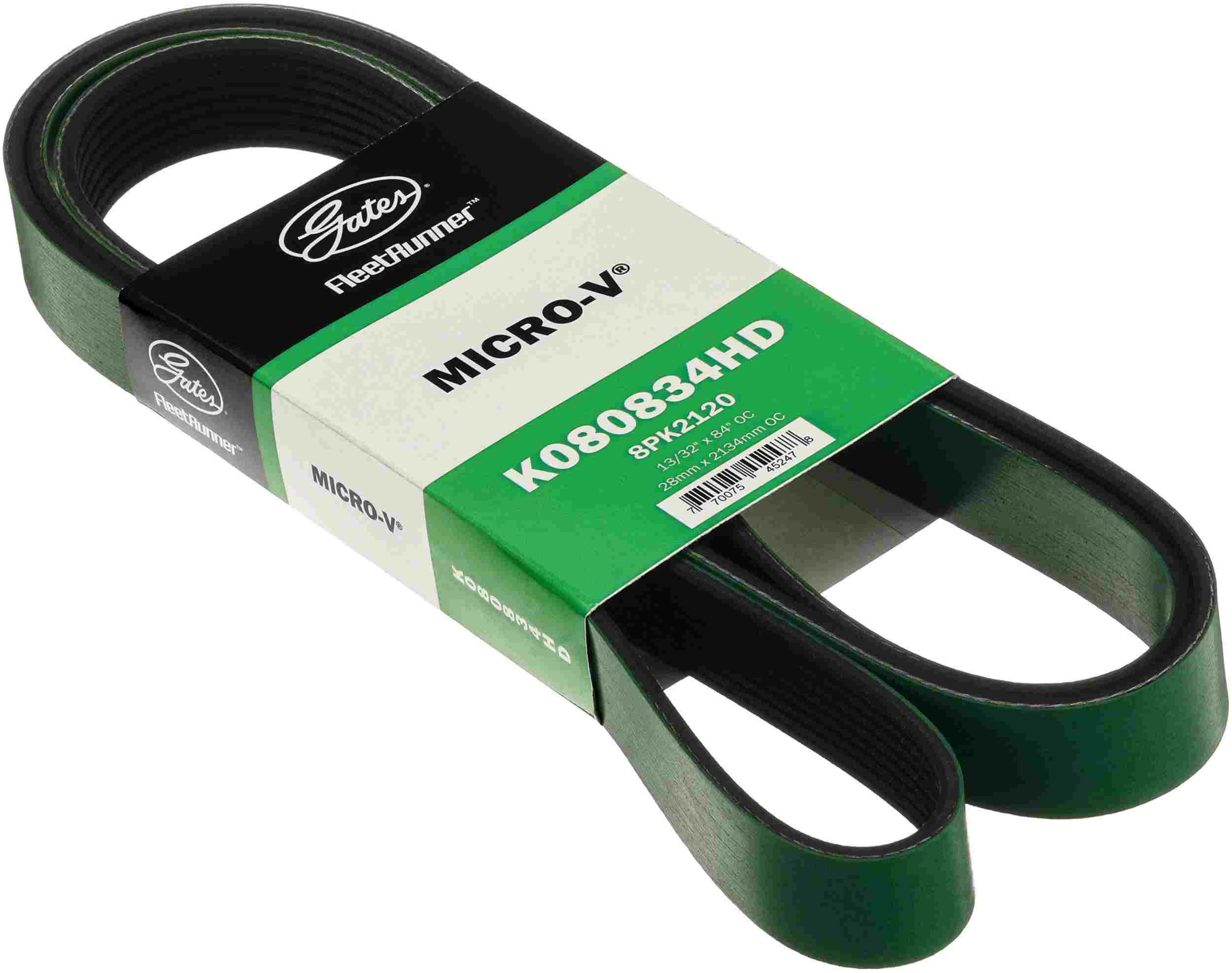 Gates 08-09 Ford F750 Super Duty FleetRunner Micro-V Belt 8 Rib 84in Length