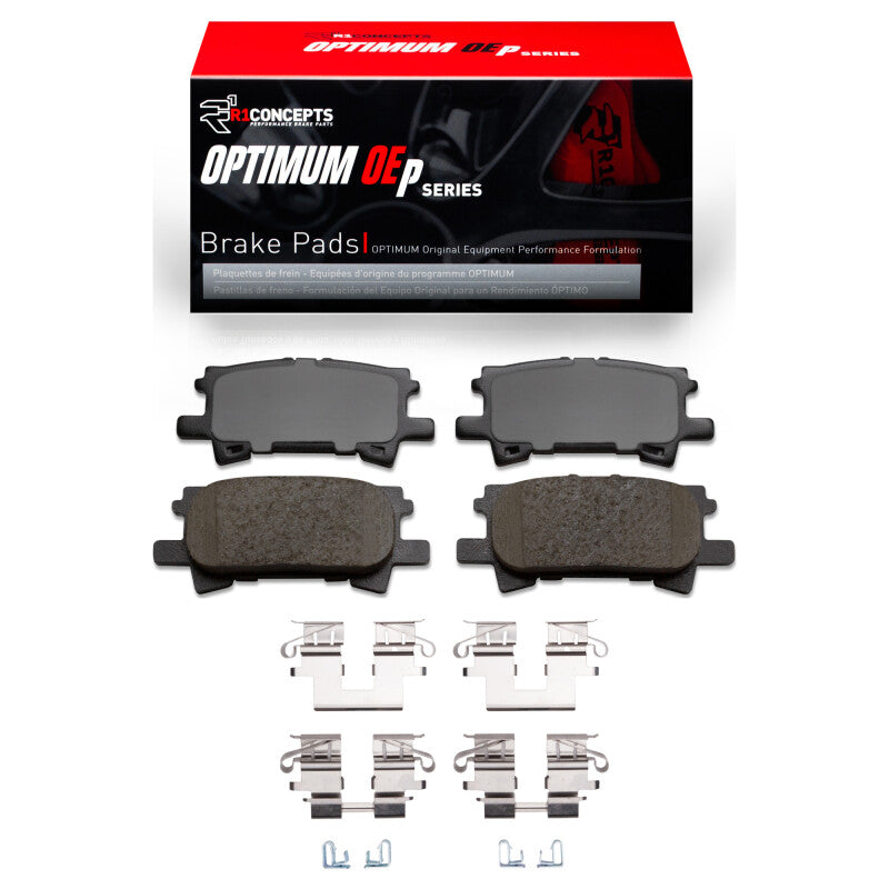 R1 04-09 Lexus RX350 Rear Optimum OE Brake Pads & Hardware Kit