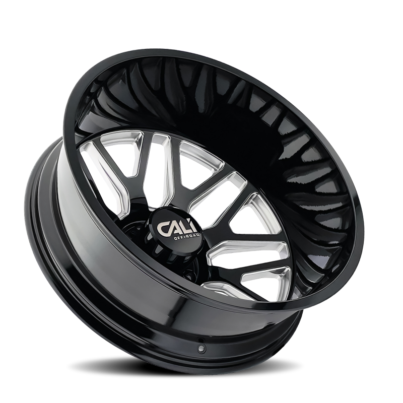Cali Off-Road 9115D Invader Dually 22x8.25 / 8x165.1 BP / -232mm OS / 121.3mm Hub Gls Blk Mill Wheel