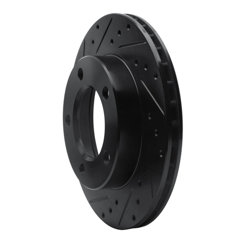 R1 76-86 Jeep SCRamBLER Front Left Drilled & Slotted Black Brake Rotor