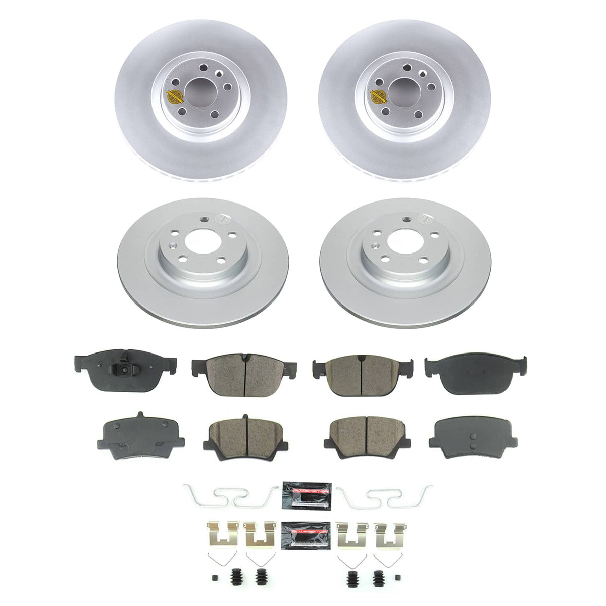 Power Stop 19-20 Volvo XC40 Front and Rear Z23 Coated Brake Kit