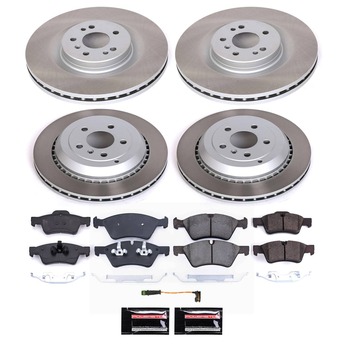 Power Stop 07-08 Mercedes-Benz GL320 Front and Rear Semi-Coated Rotor Kit