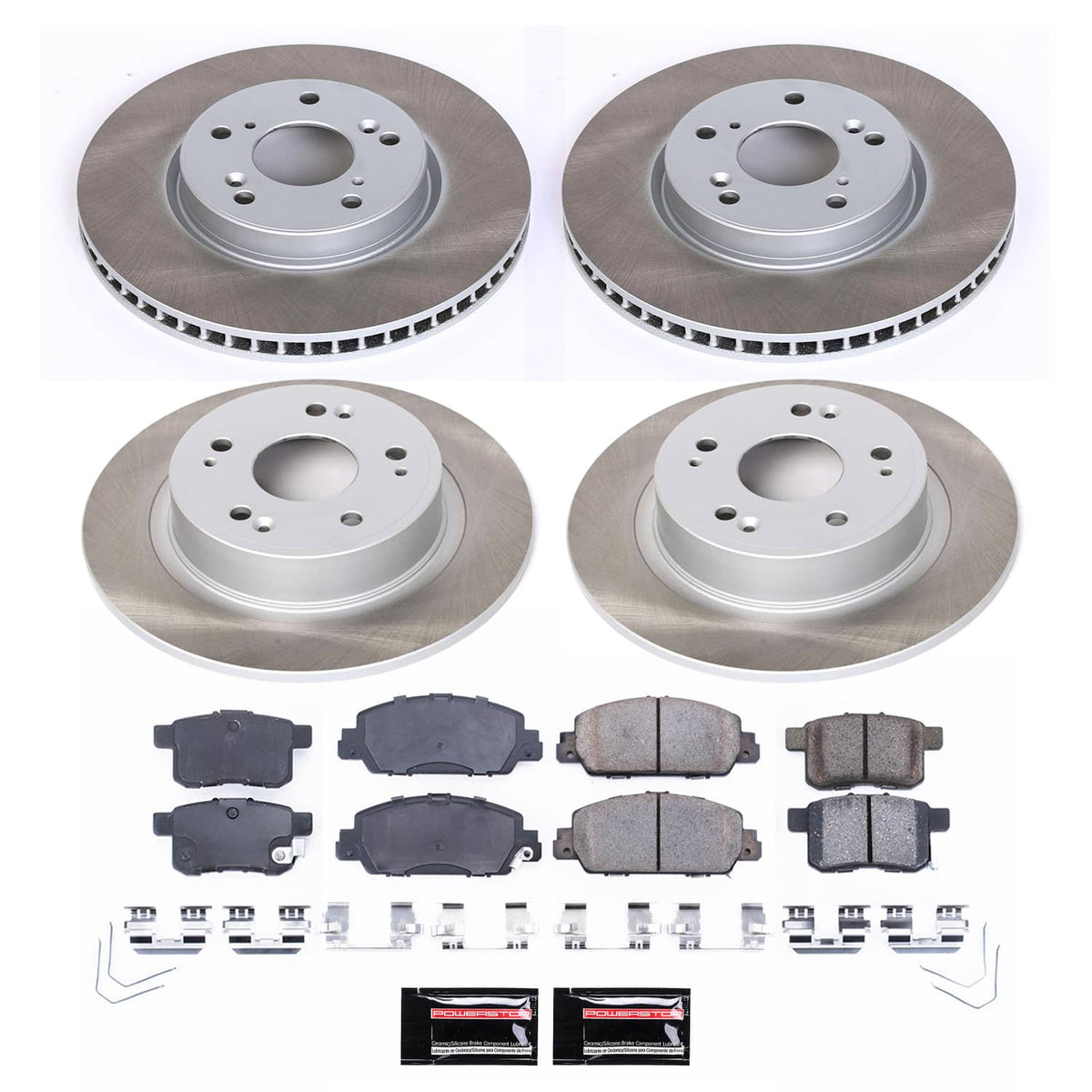 Power Stop 13-17 Honda Accord Front and Rear Semi-Coated Rotor Kit