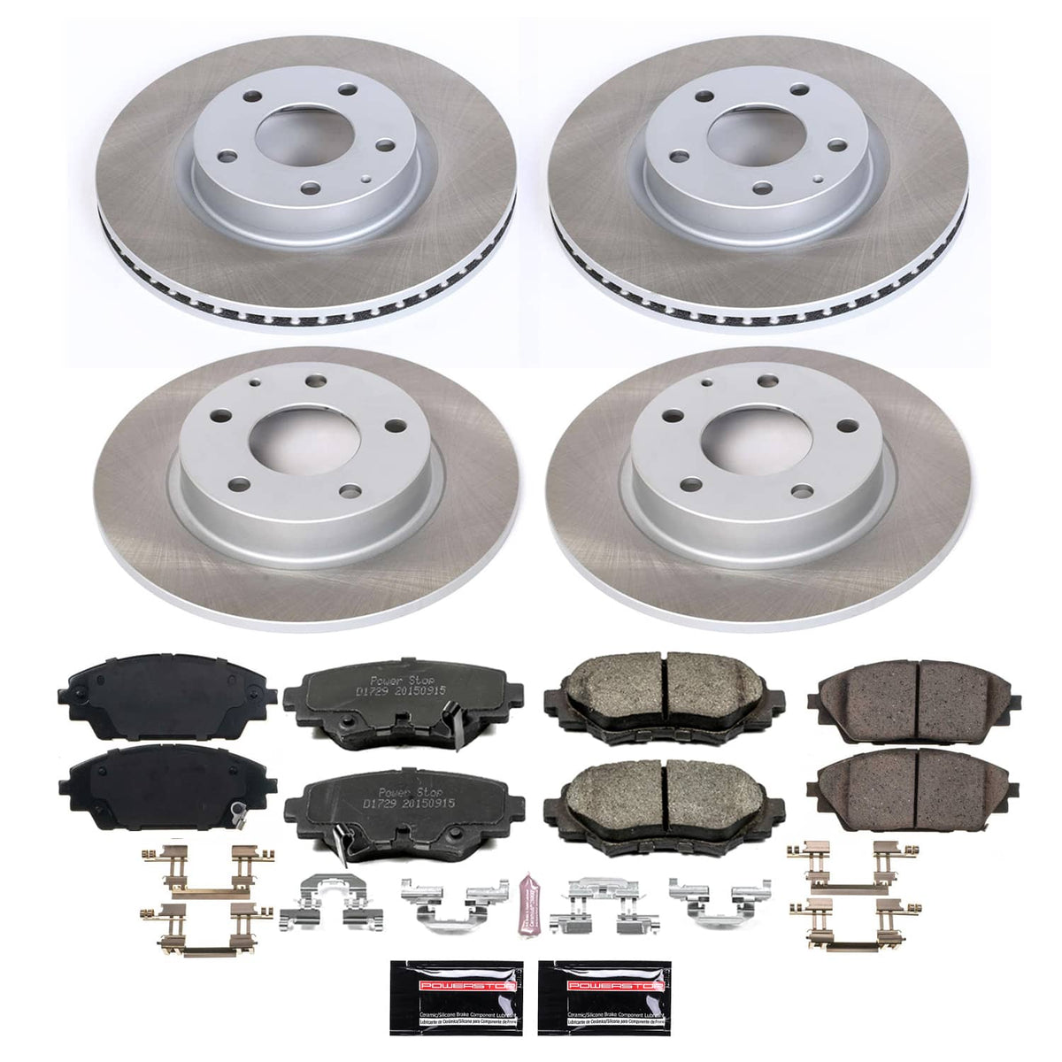Power Stop 14-16 Mazda 3 Front and Rear Semi-Coated Rotor Kit