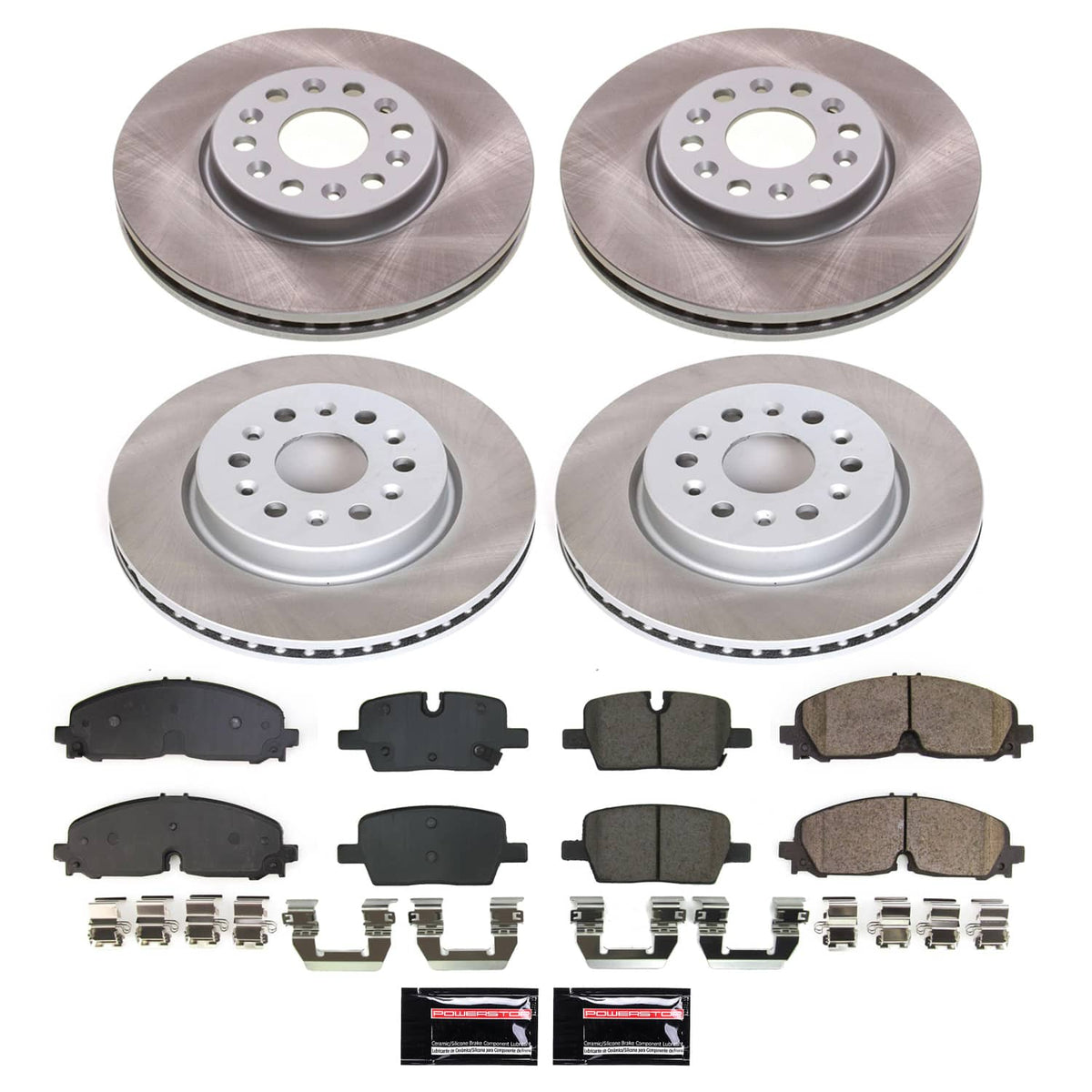 Power Stop 21-22 Buick Enclave Front and Rear Semi-Coated Rotor Kit