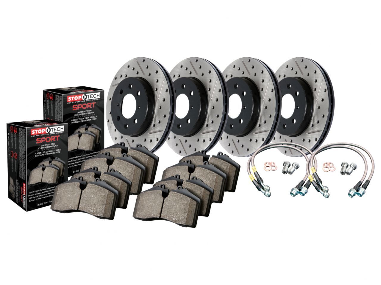 Sport Axle Pack, Drilled & Slotted, 4 Wheel