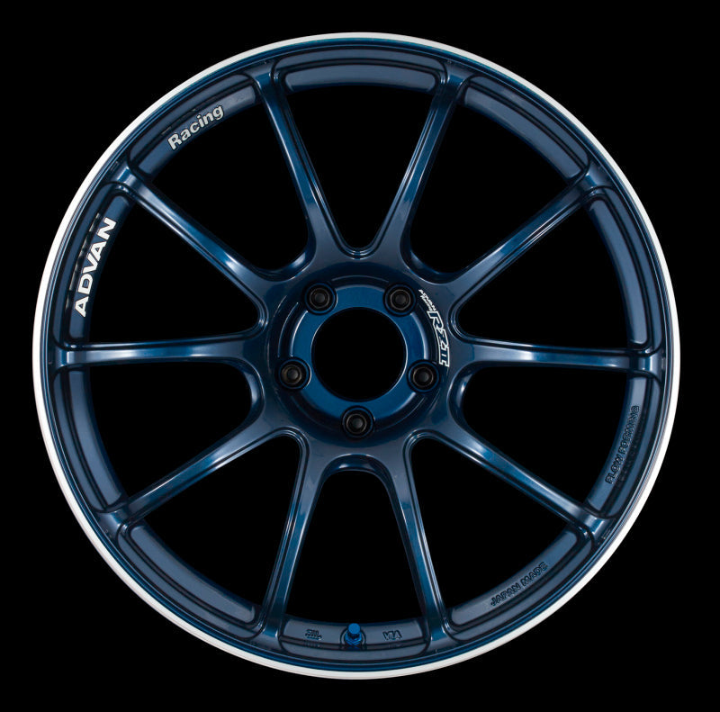 Advan RZII 17x8.0 +37 5x114.3 Racing Indigo Blue Wheel