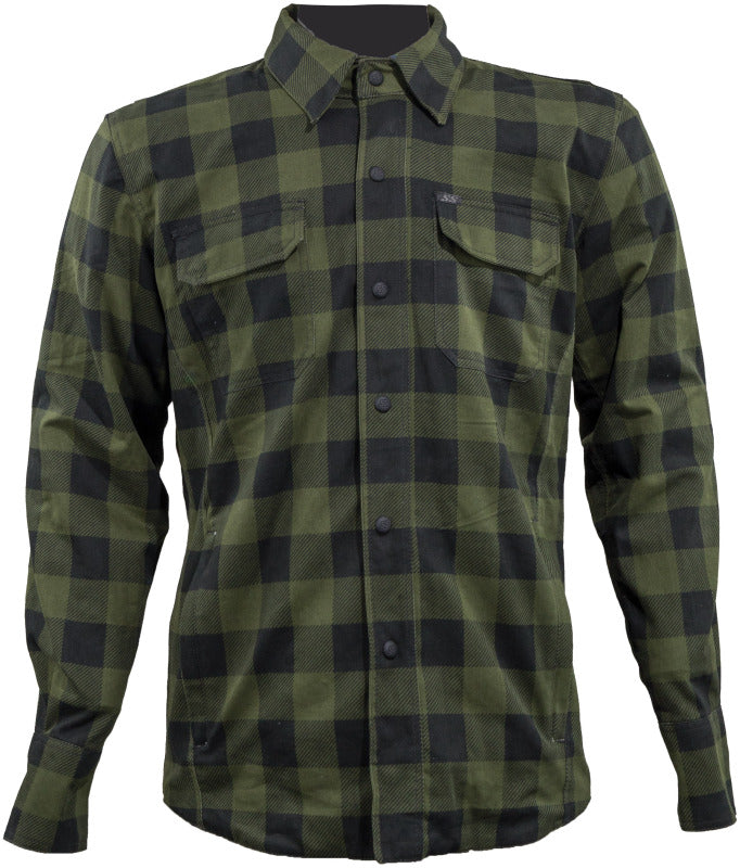 Speed and Strength True Grit Armored Motoshirt Olive/Black - 2XL