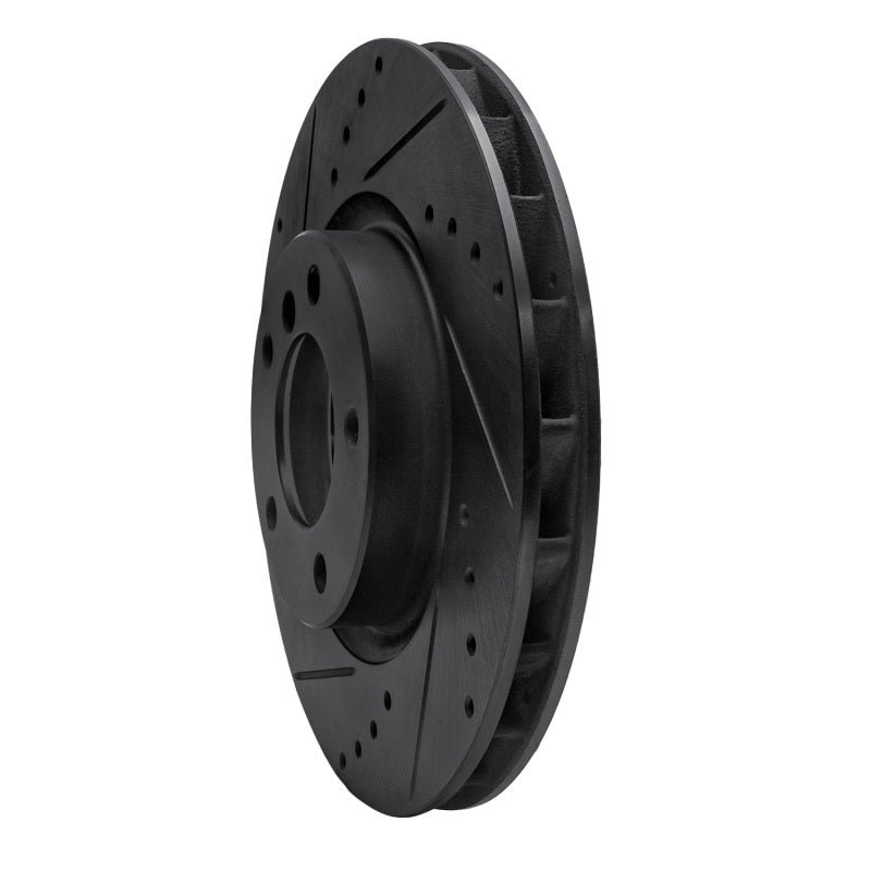 R1 95-02 BMW M3 Right Front Drilled & Slotted Black Brake Rotor