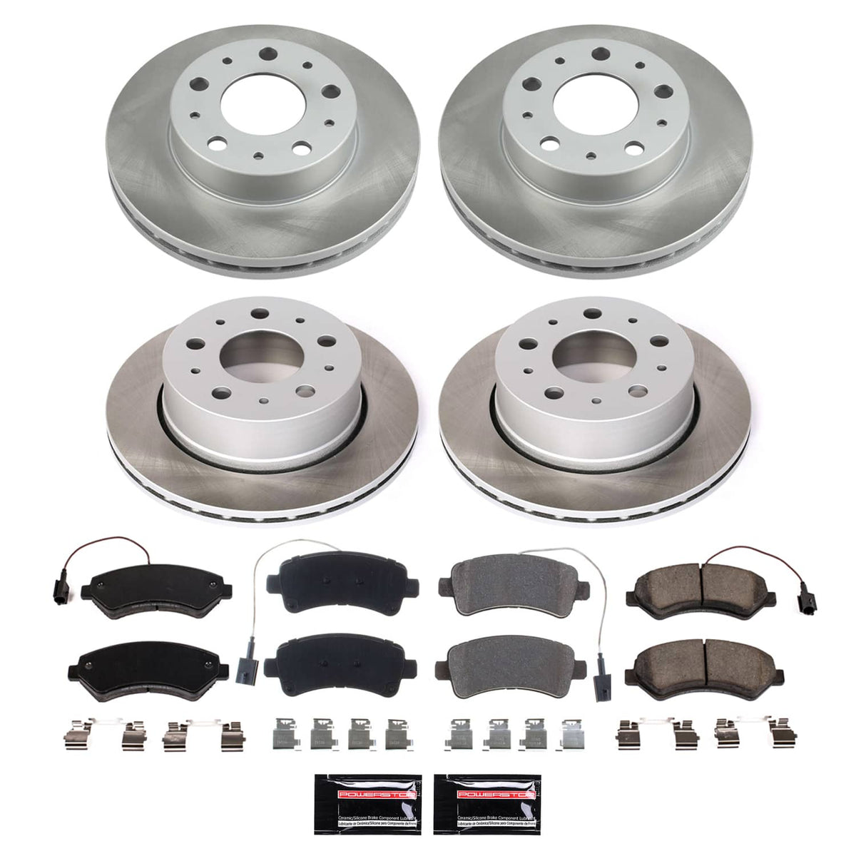 Power Stop 15-21 Ram ProMaster 1500 Front and Rear Semi-Coated Rotor Kit