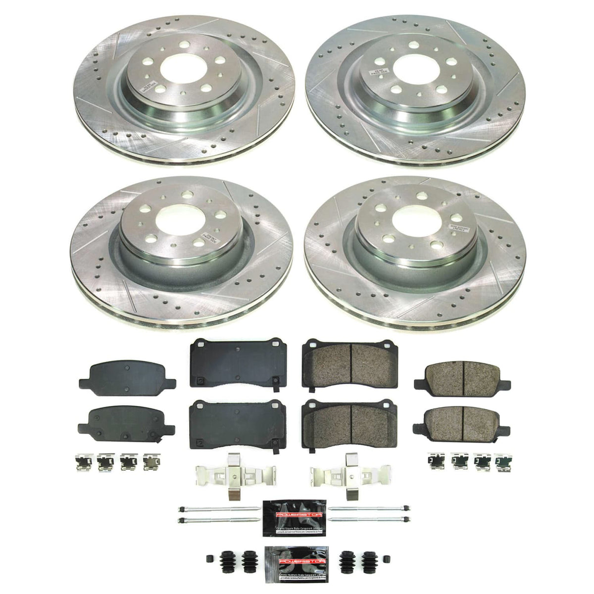 Power Stop 17-21 Tesla 3 Front and Rear Z23 Evolution Brake Kit