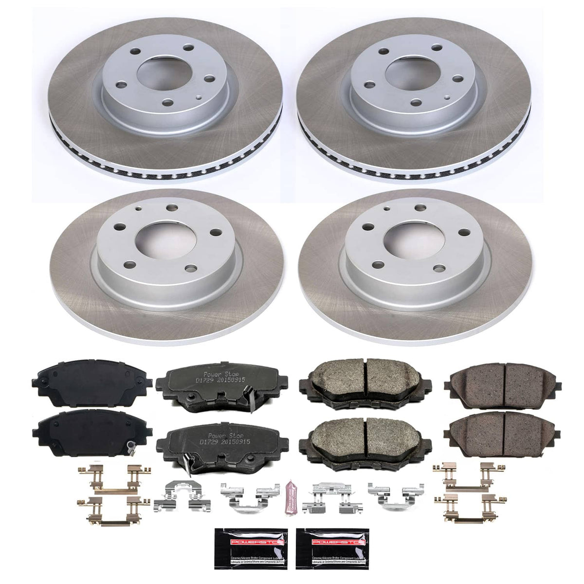 Power Stop 14-16 Mazda 3 Front and Rear Semi-Coated Rotor Kit