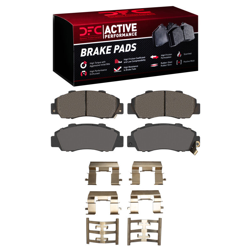 DFC 91-05 Acura NSX Front Active Performance Pads and Hardware Kit