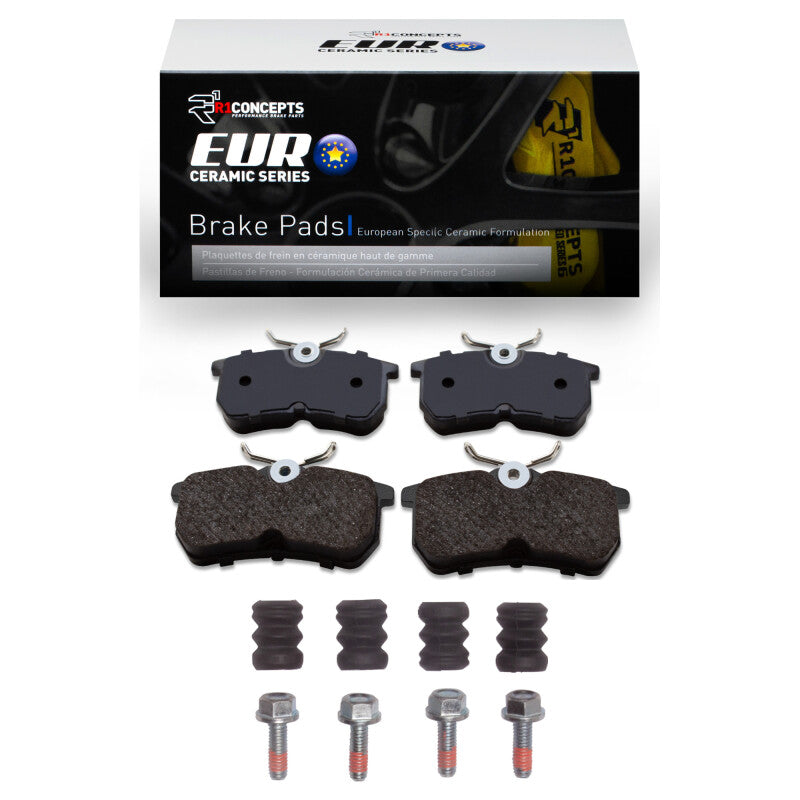 R1 2001-2019 Ford Focus Rear R1 Euro Ceramic Pads & Hardware Kit