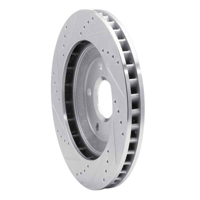 R1 97-9 Chevrolet Corvette Left Front Drilled Black Brake Rotor