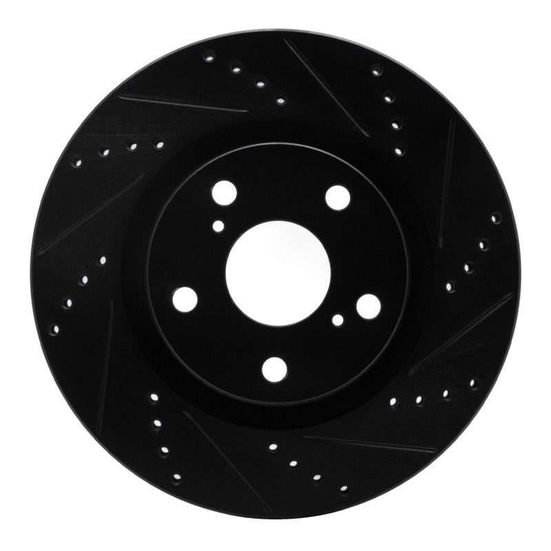 R1 20-24 Land Rover Defender 90 Rear Right Drilled & Slotted Black Brake Rotor