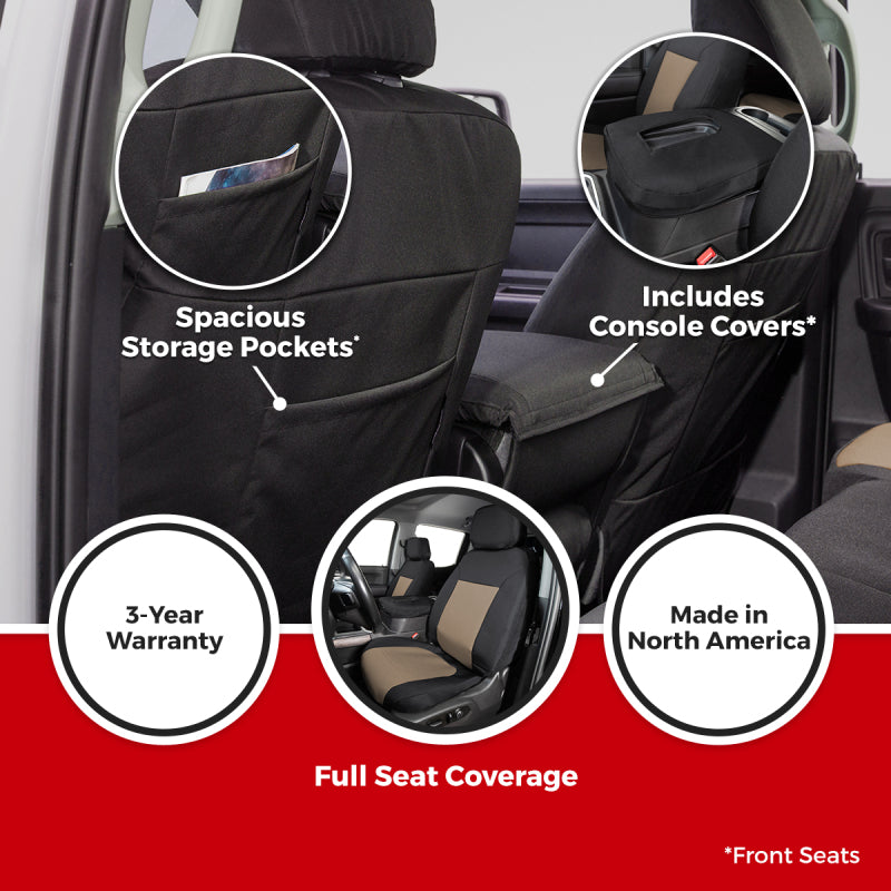 Covercraft 24-25 Jeep Wrangler JL 2dr Buckets-Endura Precision Fit Custom Front Row Seat Cover
