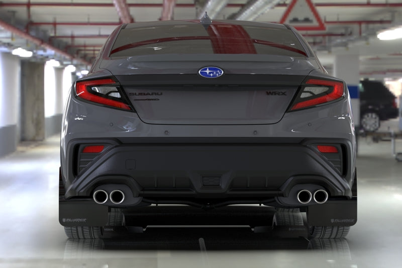 Rally Armor 22-25 Subaru WRX Black UR Mud Flap Altered Font Blue Logo