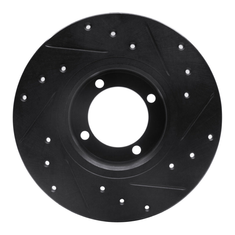 R1 67-74 Opel Manta Front Left Drilled & Slotted Black Brake Rotor