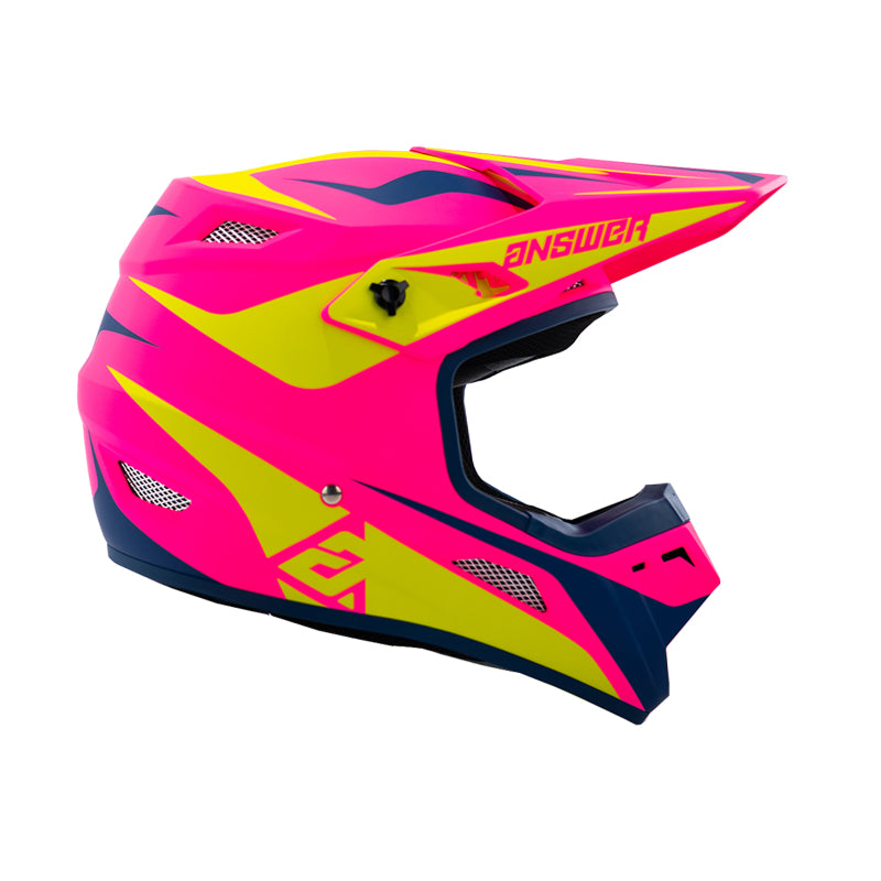 Answer 26 AR1 Mototown Helmet Matte Pink/Hyper Acid/Grey/Black - Large
