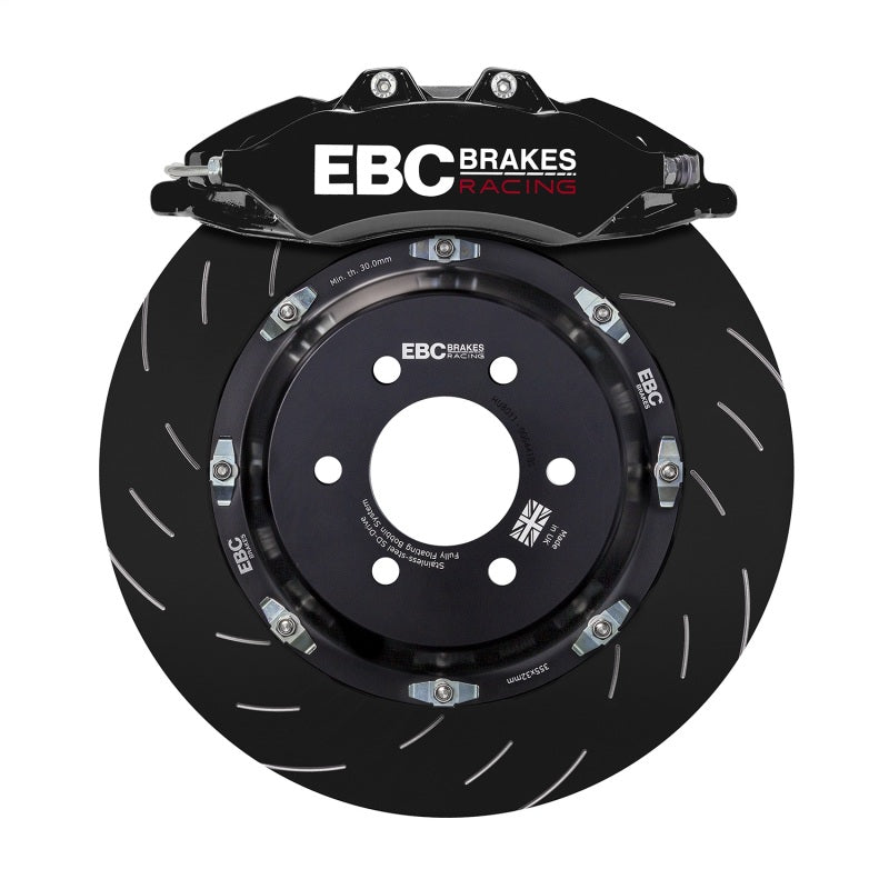 EBC Racing 08-16 Mitsubishi Lancer Evo 10 2.0T Black Apollo-6 355mm Rotors Front Big Brake Kit