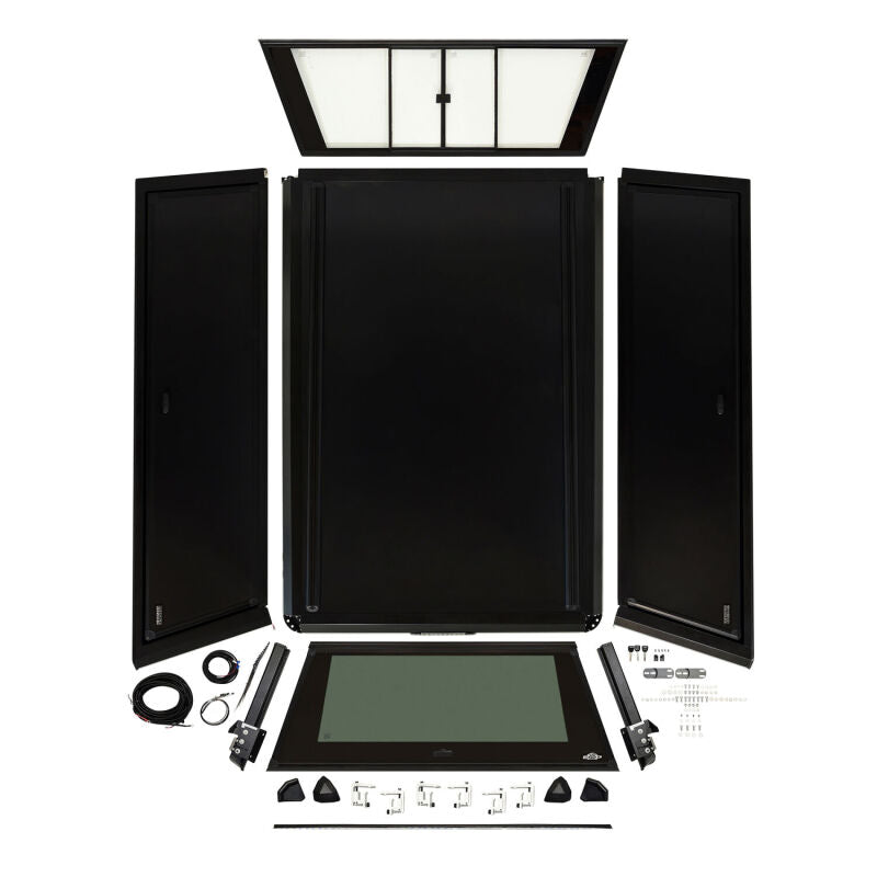 Westin EXP Truck Cap w/Sld Glass COMPLETE KIT Box AS+BS (23-25 Ford F-250/350 CC 6.8ft Bed) - Black