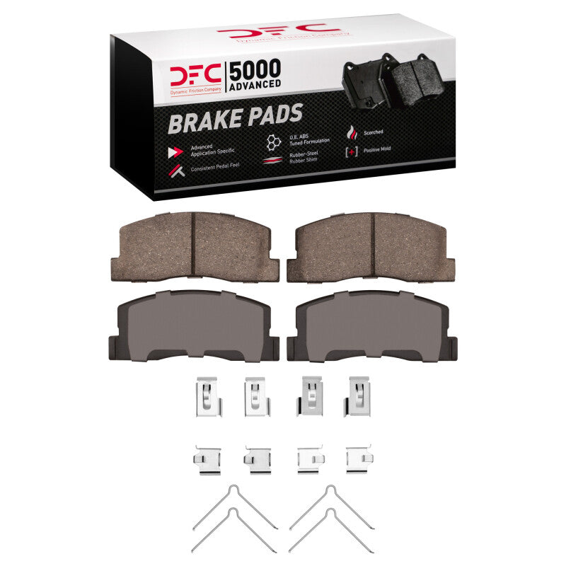 DFC 82-83 Honda Accord Coupe Front 5000 Advanced Ceramic Brake Pads and Hardware Kit