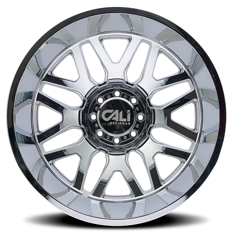 Cali Off-Road 9115D Invader Dually 24x8.25 / 8x200 BP / -232mm Offset / 142mm Hub Chrome Wheel