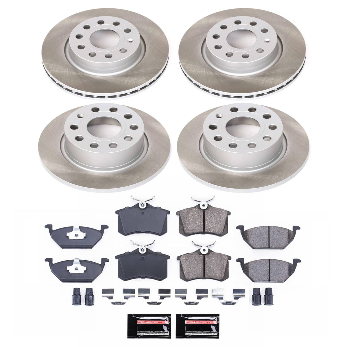 Power Stop 13-15 Volkswagen Jetta Front and Rear Semi-Coated Rotor Kit