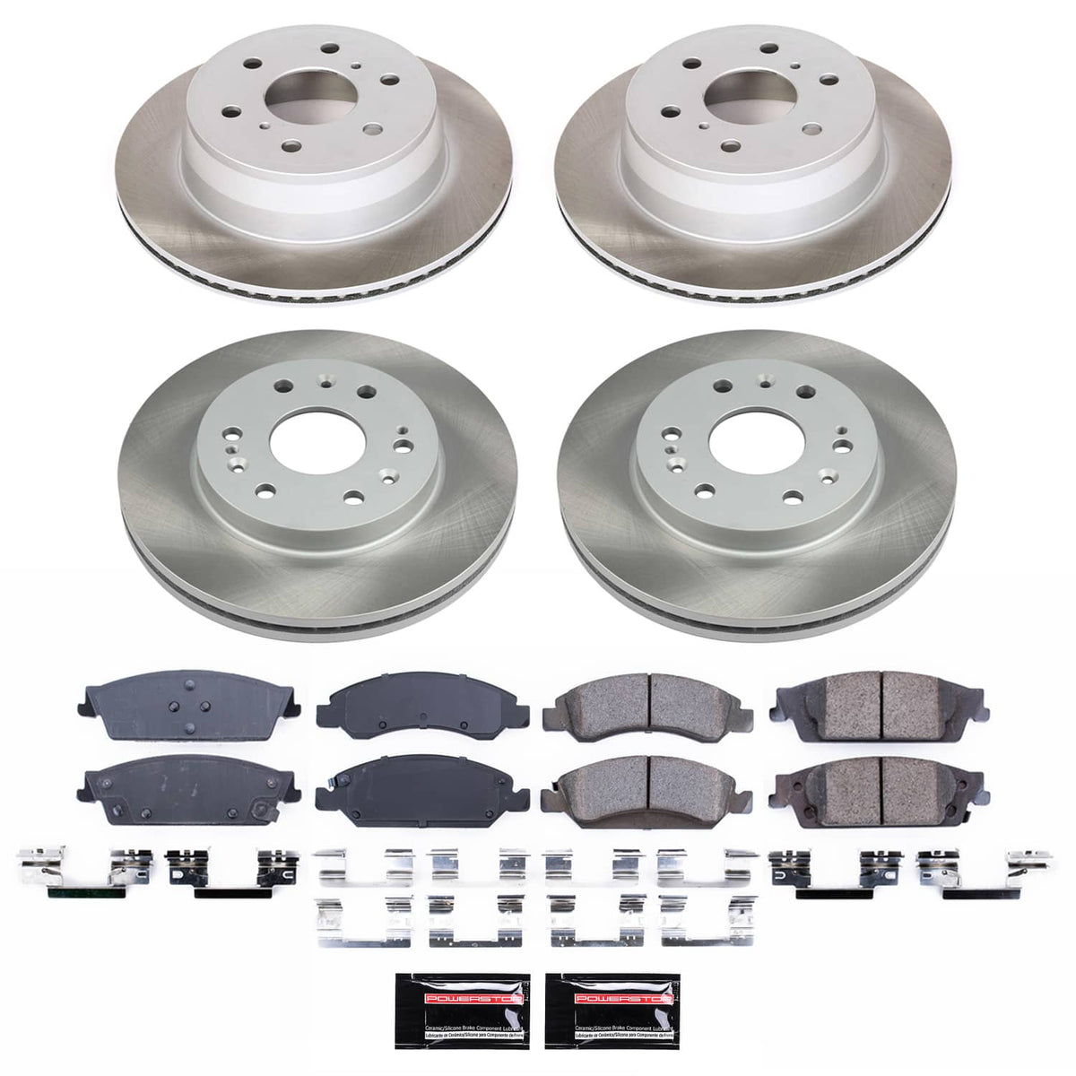 Power Stop 15-20 Cadillac Escalade Front and Rear Semi-Coated Rotor Kit
