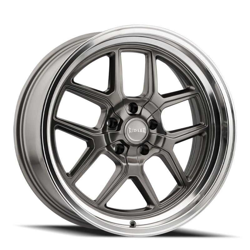 Ridler 610 20x10 / 5x127 BP / 0mm Offset / 83.82mm Hub Gloss Grey Polished Wheel