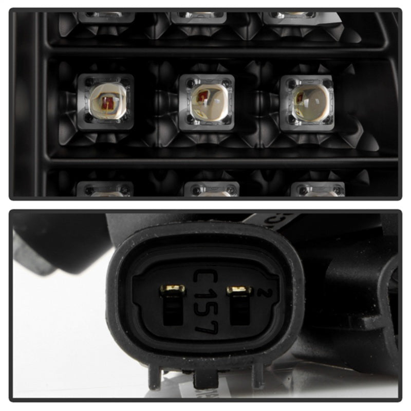 Spyder 05-21 Nissan Frontier Clear Light Bar LED Tail Lights - Black (ALT-YD-NF05AP-GR-LED-BK)