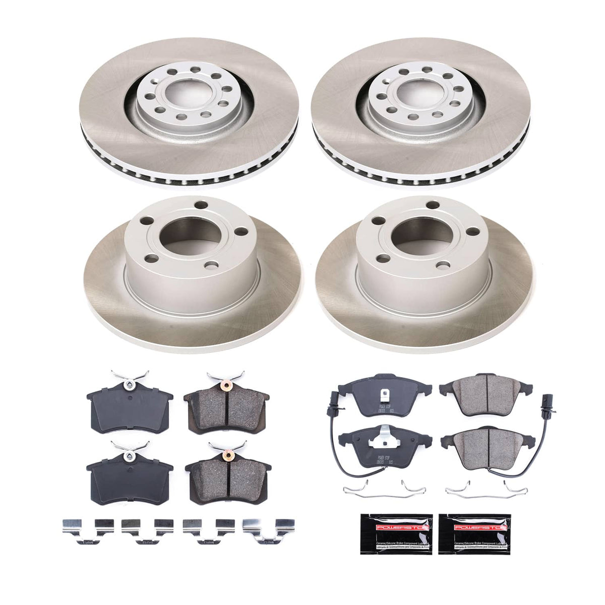 Power Stop 02-04 Audi A6 Front and Rear Semi-Coated Rotor Kit