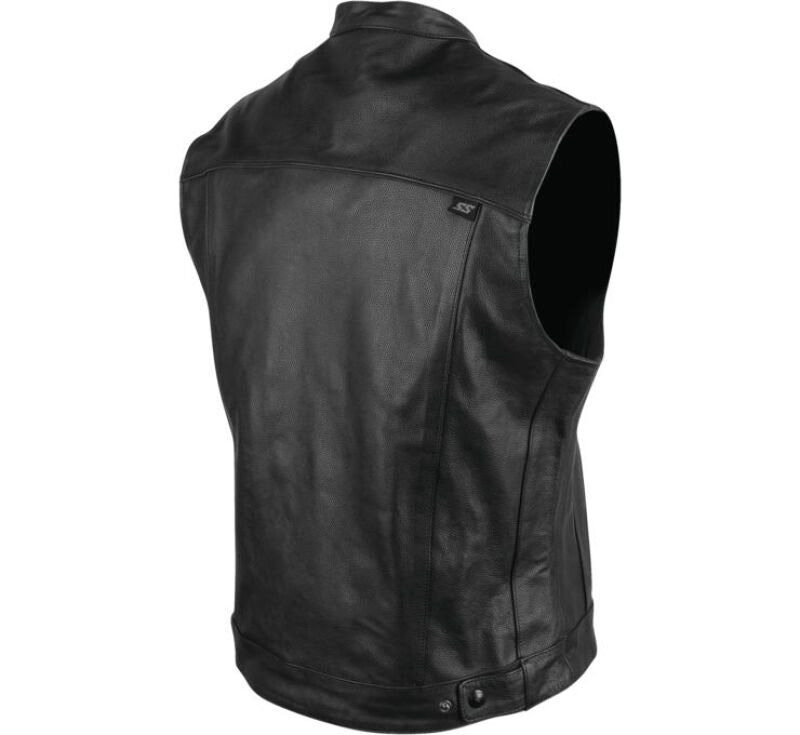 Speed and Strength Band Of Brothers Leather Vest Black - Medium