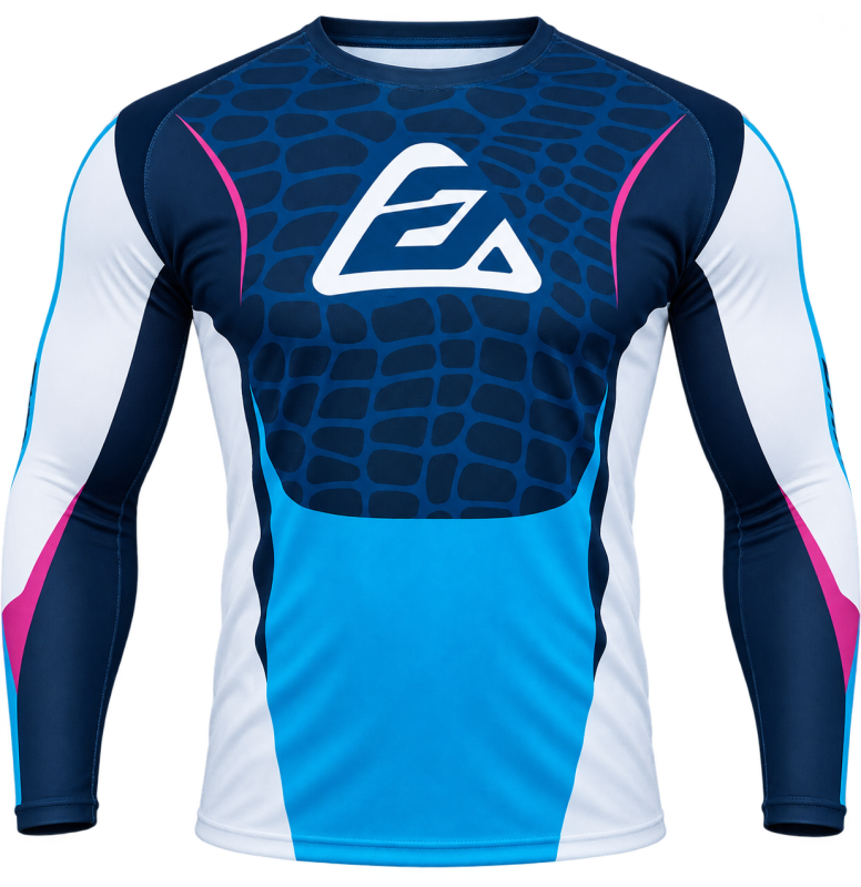 Answer  Syncron Raceday Jersey Dark Blue/Cyan/Grey/Purple Youth - Medium